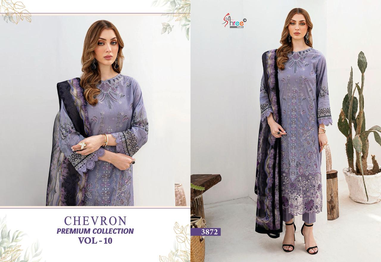 Chevron Premium Collection Vol 10 By Shree Cotton Pakistani Suits Exporters In India